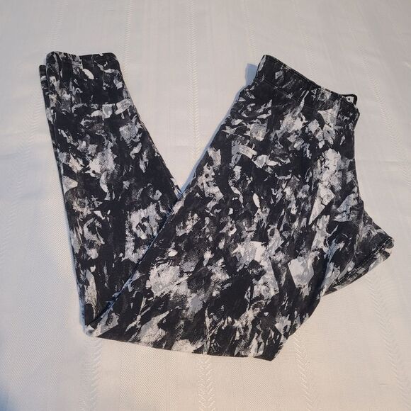 Nike Leg-A-See Mish Mash Leggings Foldover Just Do It Waistband Abstract Small - Picture 1 of 13